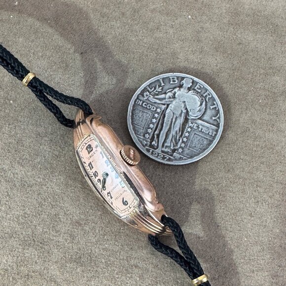 Gruen Curvex Precision Swiss Movement 17 Jewels 10 Karat Rose Gold Filled - Picture 7 of 11